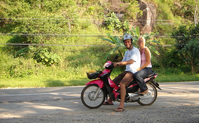 Pat and Ali on Scooter